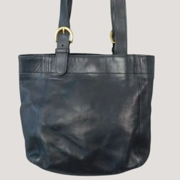 Vintage Coach 4157 USA Black Leather Waverly Soho Tote Buckle Shoulder Bag - Picture 1 of 15